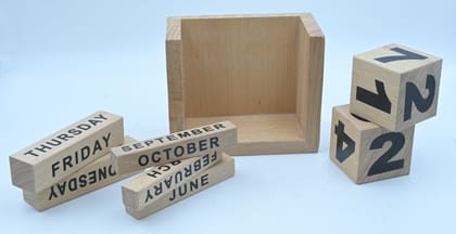 Wooden Perpetual Desk Calendar Block Wooden Perpetual Desk Calendar Block