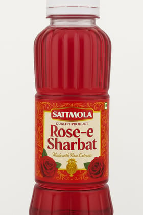 Sattmola Rose-e-Sharbat - 750ml | Made with Natural Rose Extracts