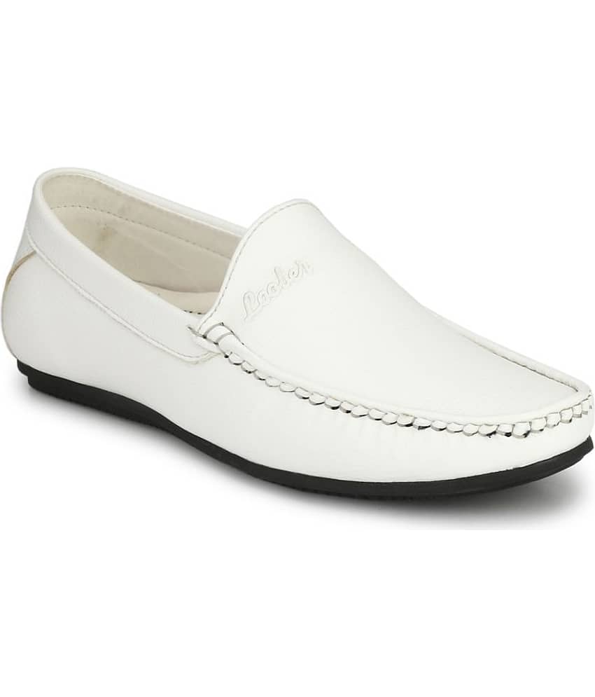 Fashion Victim White Loafers