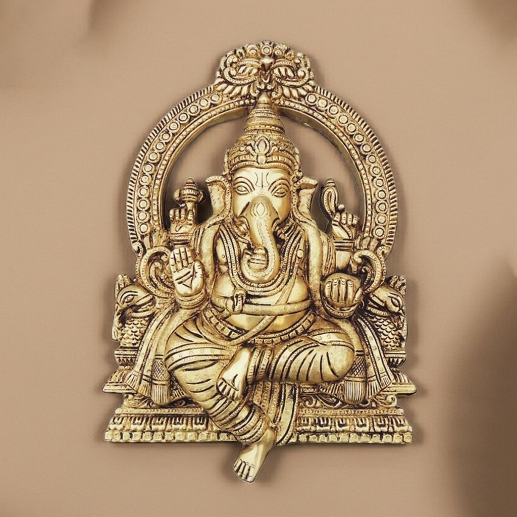 Brass Showpiece Ganesh Ji God Idol Statue (BSMAS1640 D)