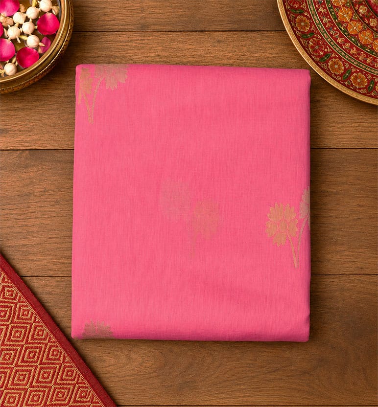 Handloom Chanderi Cotton By Silk Saree