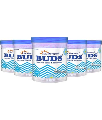 DR. MOREPEN BUDS 100% Pure Cotton & Eco-Friendly Earbuds - 100 Cotton Buds Pack of 5