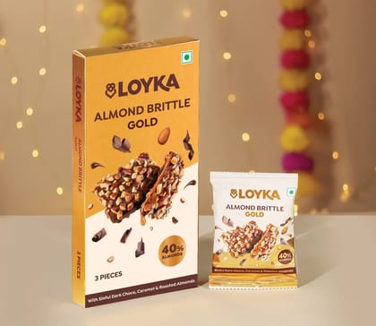 Loyka Almond Brittle (3 Pieces) | Premium Chocolate Coated Almonds | Gift & Snack