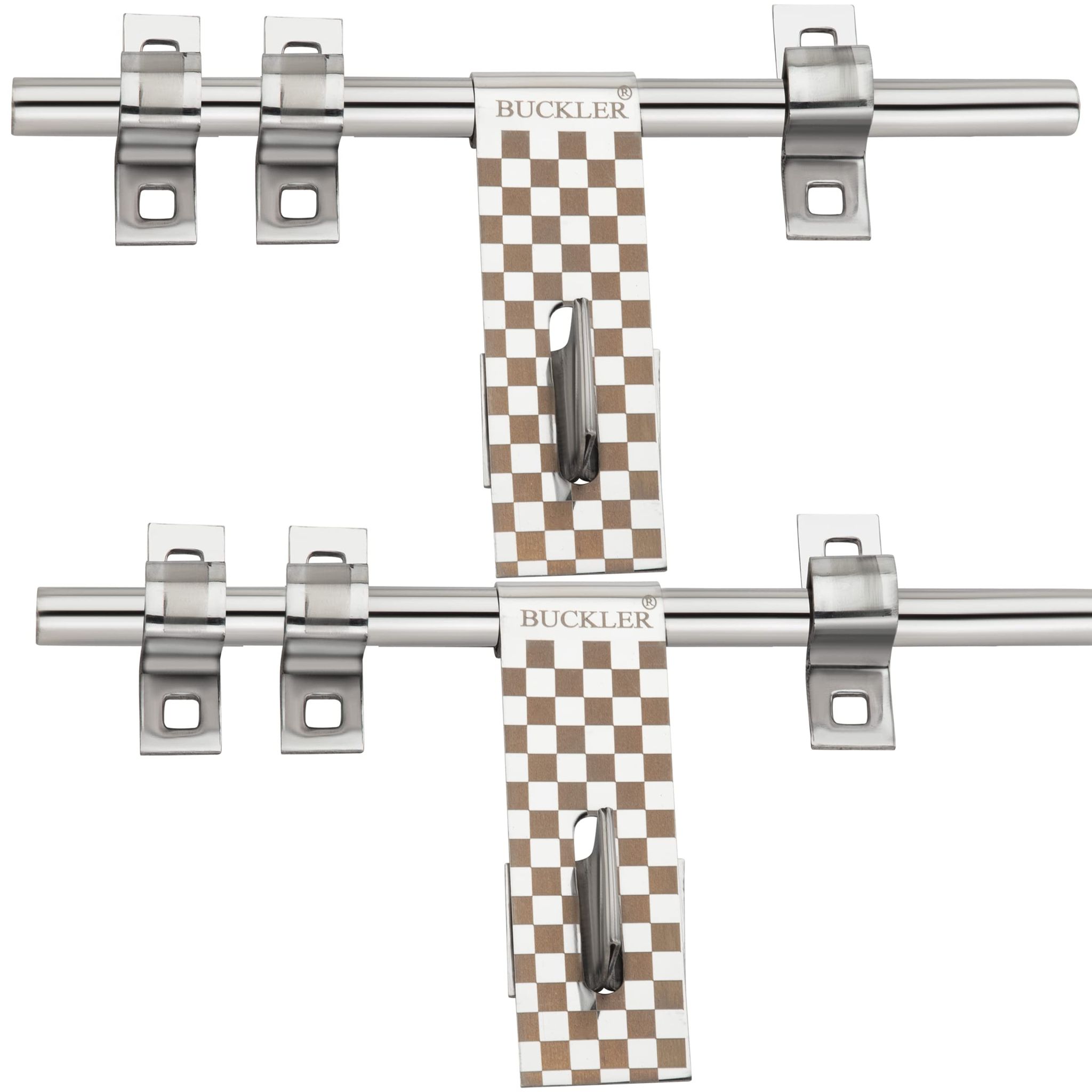BUCKLER Stainless Steel Aldrop for Main Door| Gate| Kitchen | Bedroom Door|Office Door and Wooden Doors, Chess Laser Print (14MM-3MM, 10 Inch) (4)