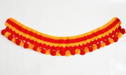 Handcrafted Woolen Toran | Traditional Decorative Door Hanging for Festive Home Décor