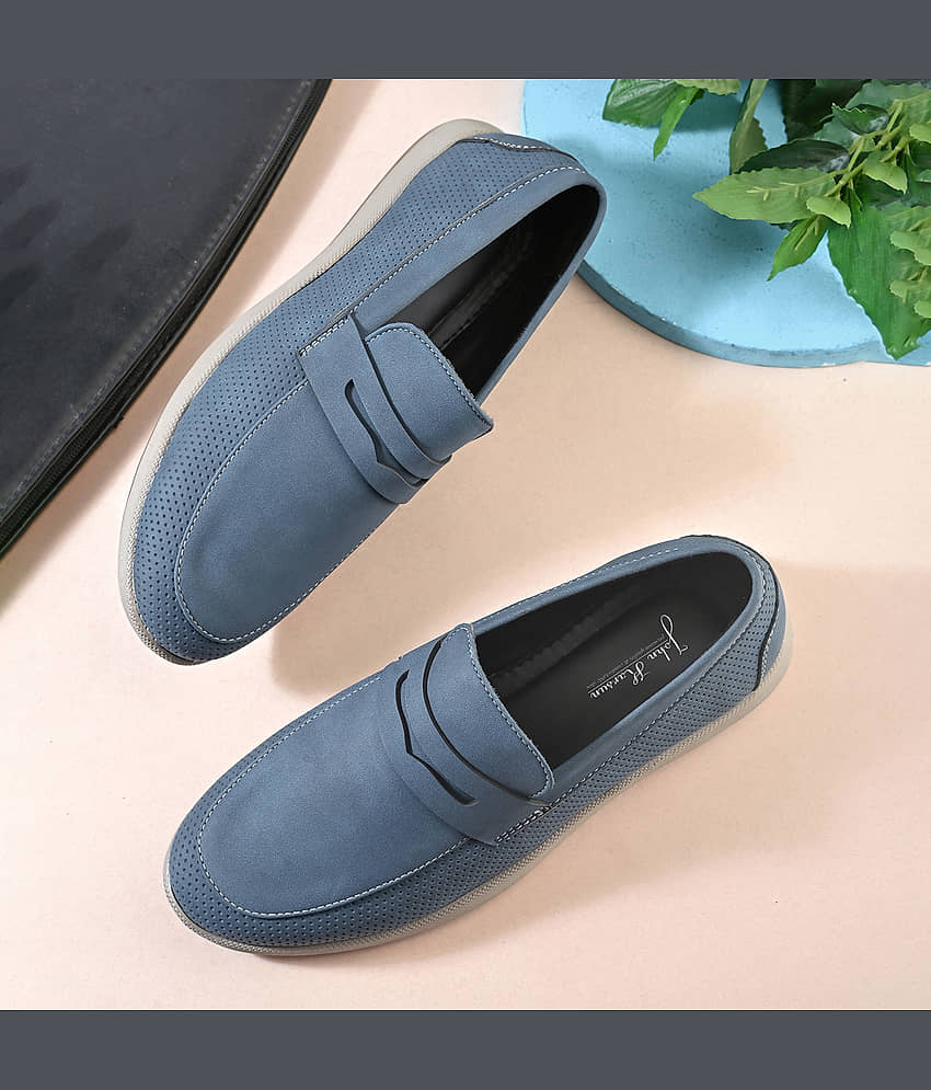 John Karsun Blue Men's Slip on Shoes