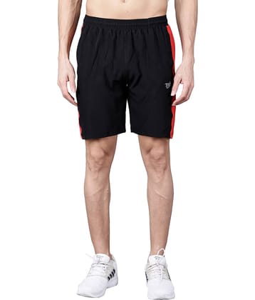 Texfro Black Cotton Blend Men's Shorts ( Pack of 1 )