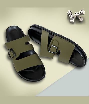 Chappal Wala 14308 Olive Men's Thong Flip Flop