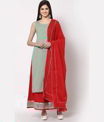 Kbz Multicoloured Cotton Kurti With Palazzo - Stitched Suit Single