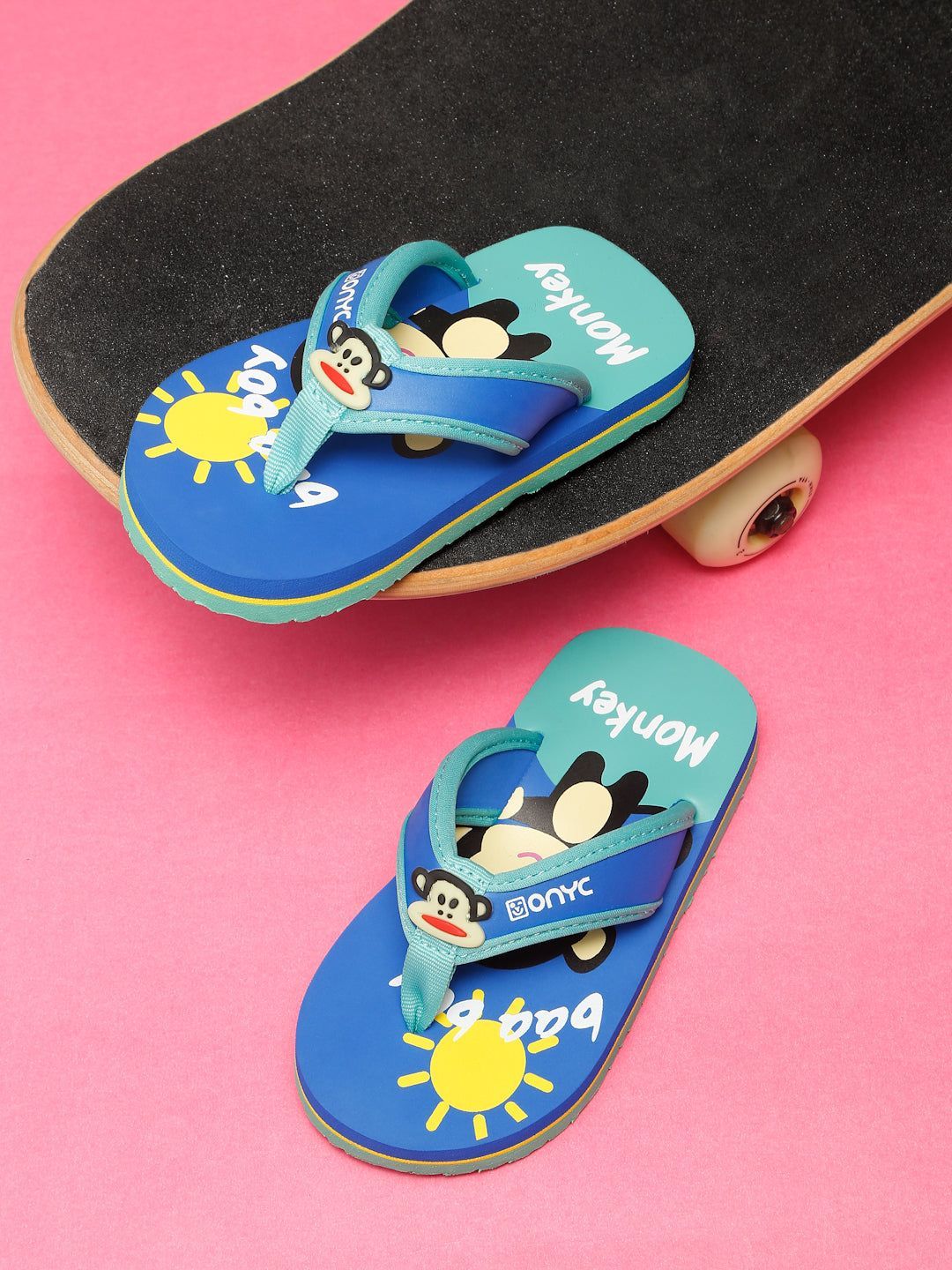 Premium Monkey V-Shape Flip-flops - Blue (Unisex)