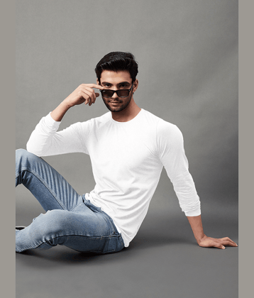Rigo Men Cotton Slim Fit Solid T-Shirt ( White )