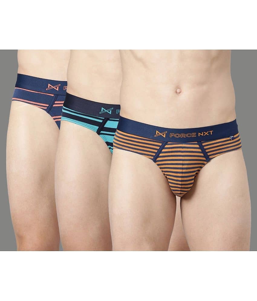 Force NXT Pack of 3 Cotton Briefs For Men's ( Multicolor )