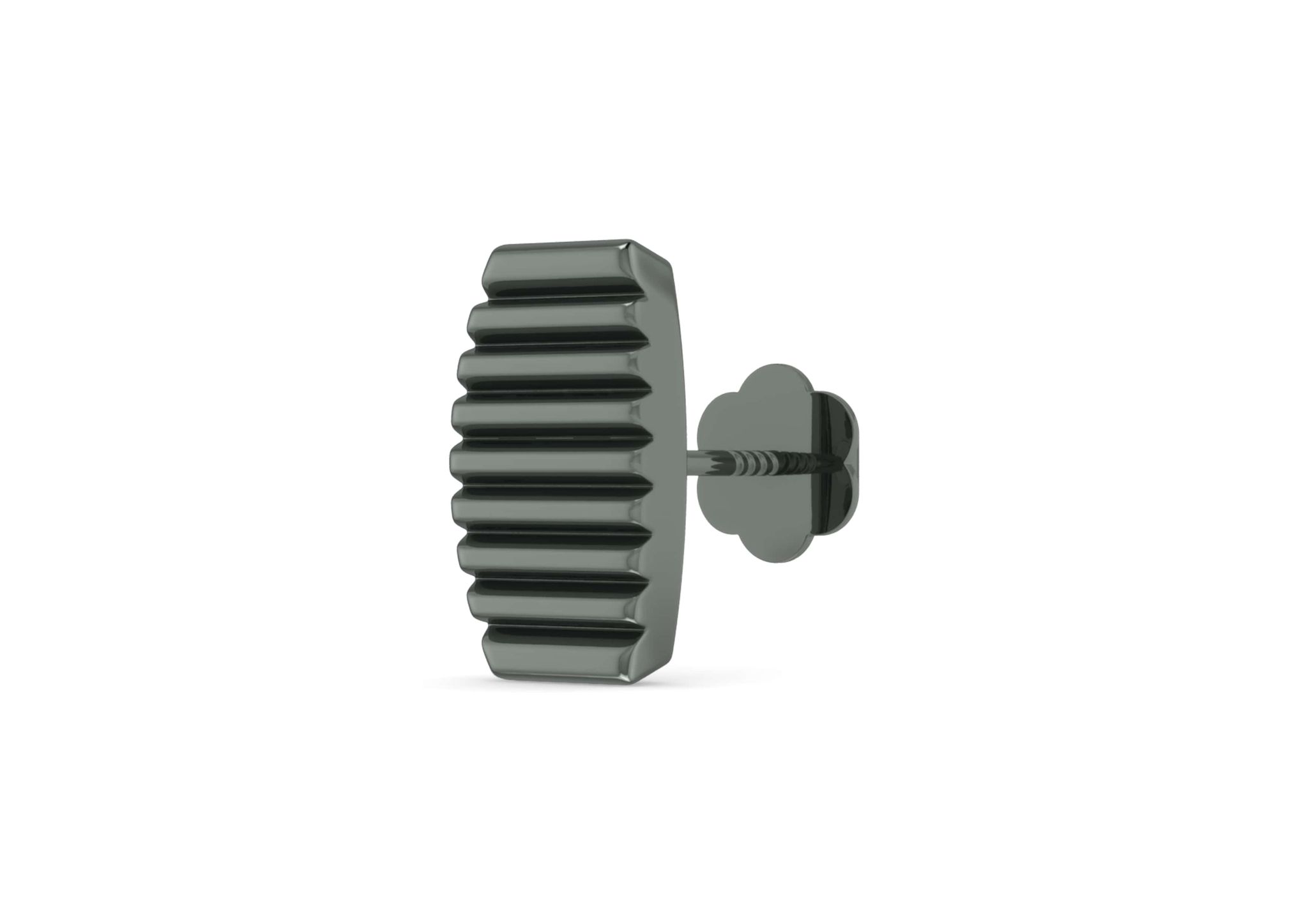 Oblong Stripes Ear Stud For Men (1 Pc Only)