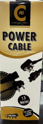 ABC (ANY BODY CAN CONNECT) 1.5M Black 3 Pin Laptop Power Cable with 18 AWG & 700W Heavy Duty Universal Power Cable Replacement for Charger Adapter Power Cord for Laptop