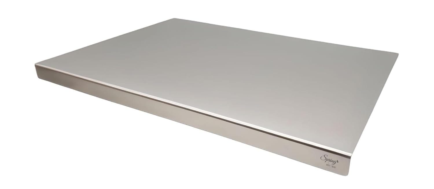 Clipon Stainless Steel Chopping and Cutting Board with Folded Hinge Support, 41 Cm X 29 Cm