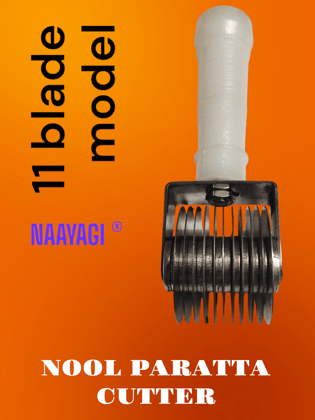 NAAYAGI - STAINLESS STEEL - NOOL PARATTA CUTTER, FLAKKY PARATHA CUTTER  WITH HANDLE