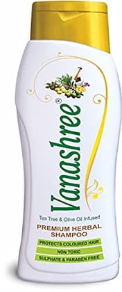 Sujanil Vanashree Anti-Hair Fall Shampoo Tea Tree and Olive Oil Sulphate and Paraben-free (120 ml) -Combo Pack of 2