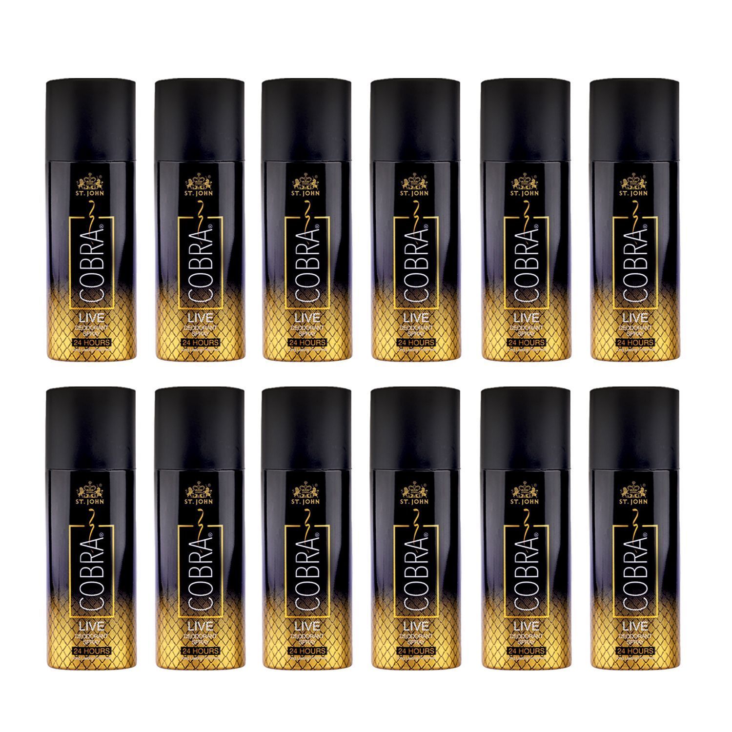 ST.JOHN Live Deodorant Body Spray for Long Lasting Protection 50ml (Pack of 12)