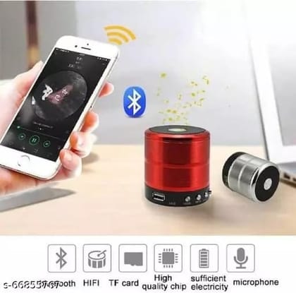 Portable WS-887 Wireless Bluetooth Speaker with USB, Memory Card Slot, AUX Input and Powerful Sound Output for Indoor and Outdoor Use