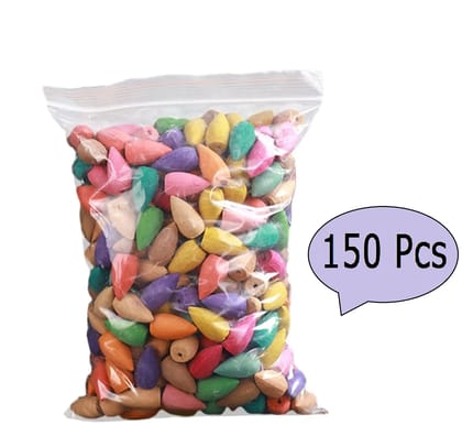 150 Cones Multi Color, Unscented Backflow Dhoop Cones, for backflow Smoke Fountain and backflow Incense Burner, for Pooja, Special Occassions, Smoke Fountain 150 Cones Multi Color, Unscented Backflow Dhoop Cones, for backflow Smoke Fountain and backflow Incense Burner, for Pooja, Special Occassions, Smoke Fountain