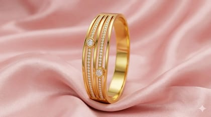 Vardaan Crystalx Women's Anti Tarnish diamante bracelet, 18k gold plated perfect for everyday wear Elevate your ensemble with this sculptural gold-plated diamante bracelet