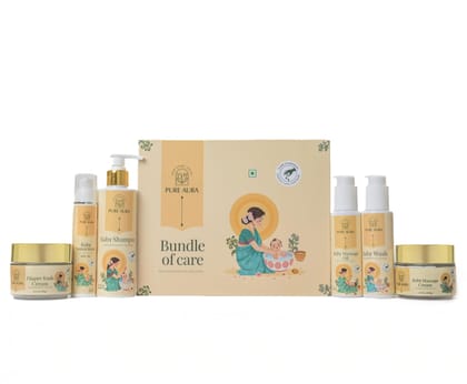 Pure Aura Winter Special Baby Care Kit | Moisturising Lotion + Baby Wash + Sunscreen | Chemical-Free | for Soft & Sensitive Skin | Safe for Newborns & Kids | Doctors Recommended | Made in India