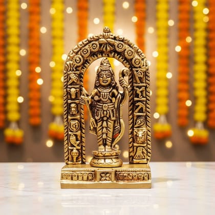 Brass Ram Lala Idol – Ayodhya Shri Ram Mandir Inspired Brass God Statue, Height : 4.2 Inch (BSMAS1741 A)