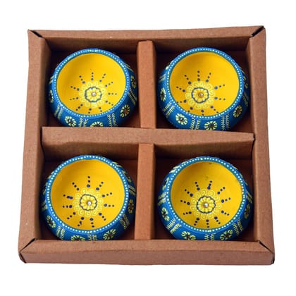 DECOREER Terracotta Dekchi Tealight Holder Set of 4