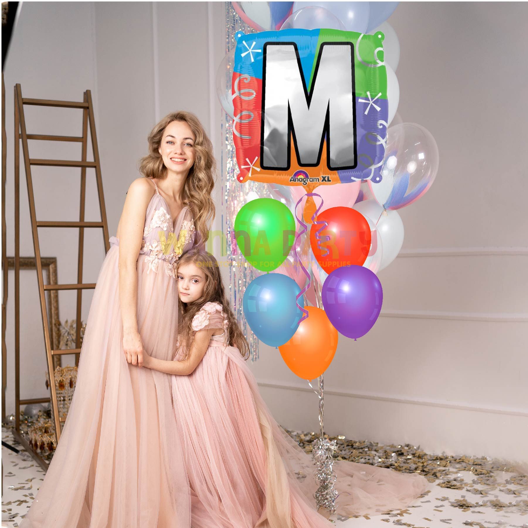 Letter M Foil Balloon - 18 inches - 1PC
