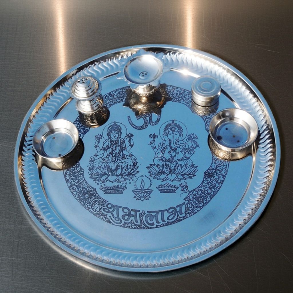 Steel Puja Thali (SMAS038 I)