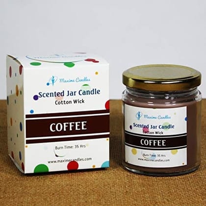 Coffee fragranced Glass Jar Scented Candle