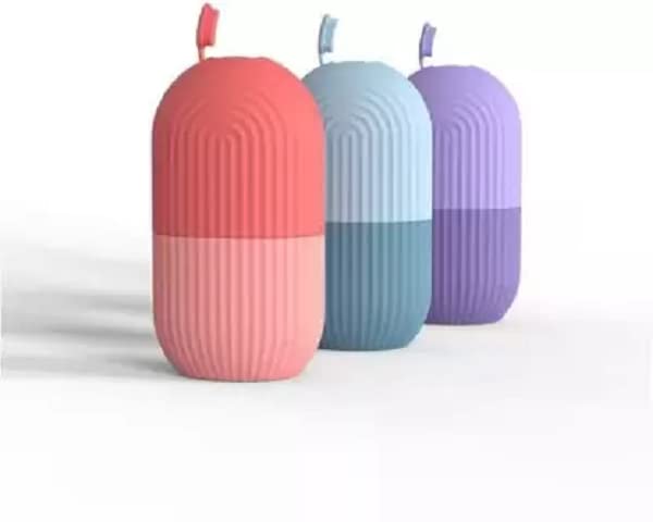 Elecsera 115 Ice Roller For Face | Eye Reusable Face Rollers Facial Roller Pack of 3 Massager (Purple)