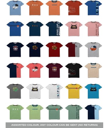HELLCAT Pack of 1 Boys Cotton Blend T-Shirt ( Multicolor )