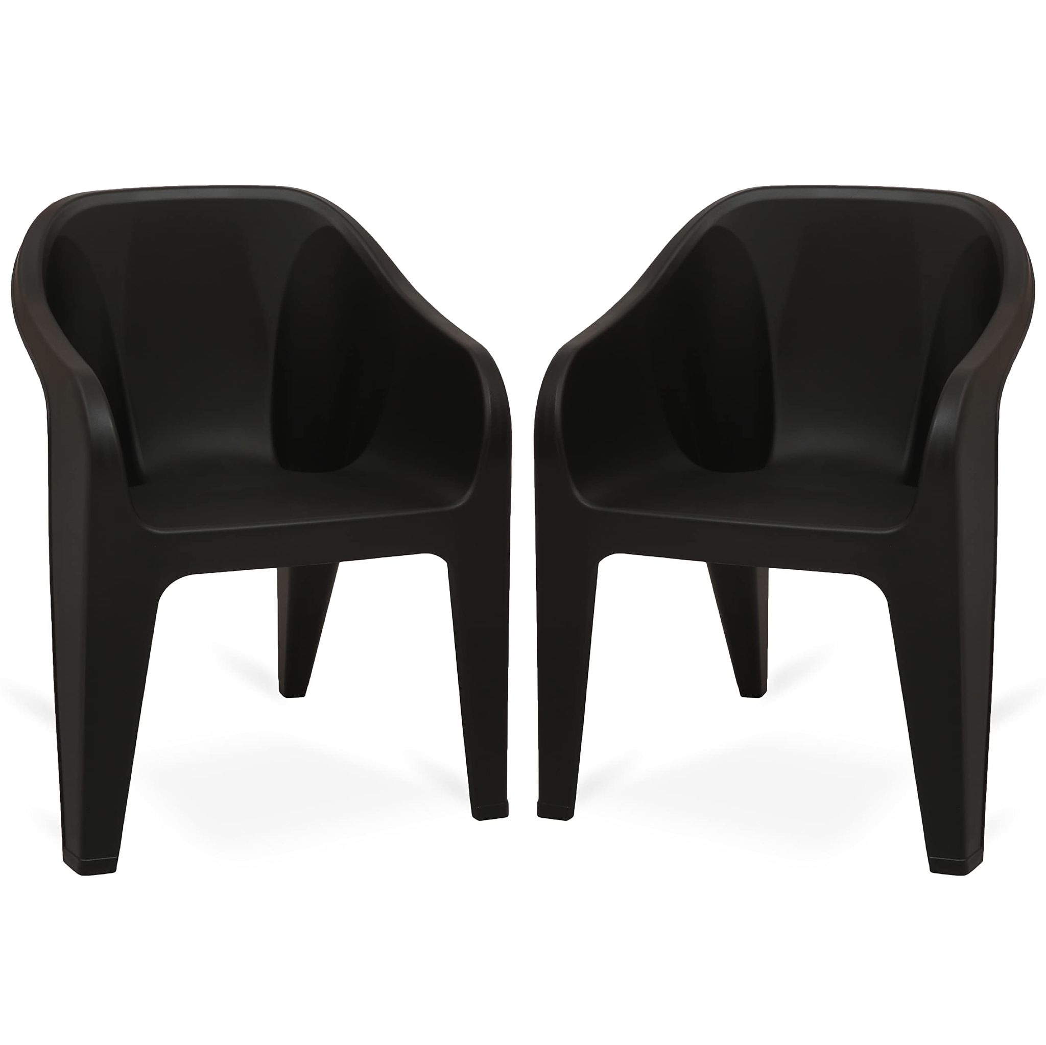 Supreme Furniture Futura Plastic with-Arm Chair Suitable for Home, Office, Garden, Living Room, Cafeteria, Restaurant, Hotel, Resort, Indoor & Outdoor