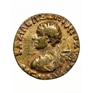 Ancient Period Man Legend Old and Rare Small Coin Silver Plated Ancient Heritage