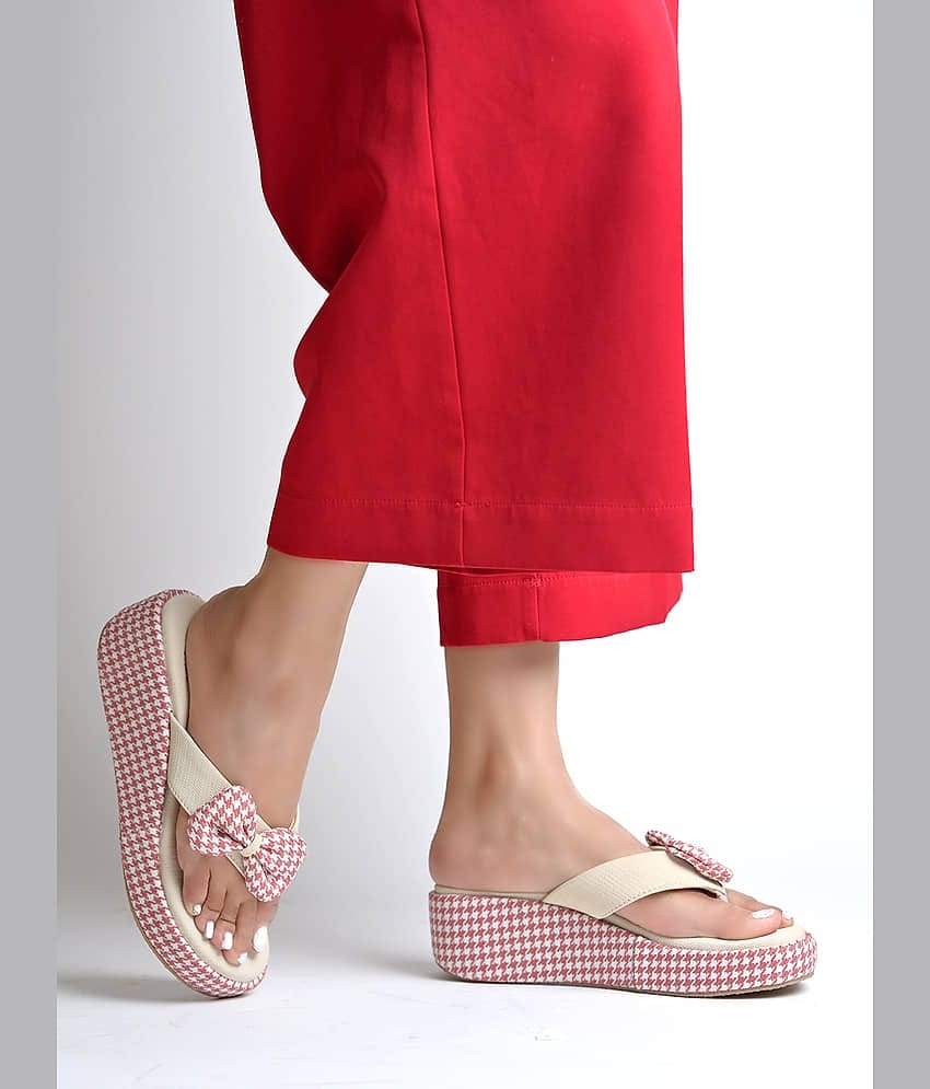 Shoetopia Pink Women's Slip On Heels