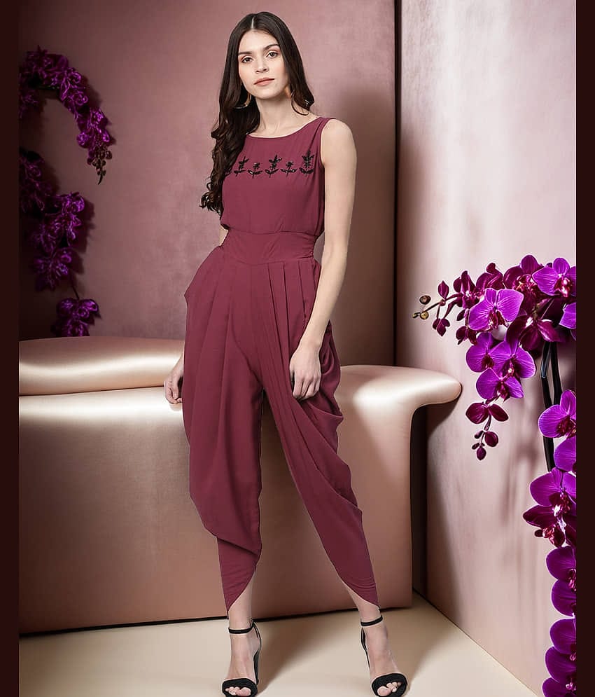 Zima Leto - Purple Polyester Regular Fit Women's Jumpsuit ( Pack of 1 )