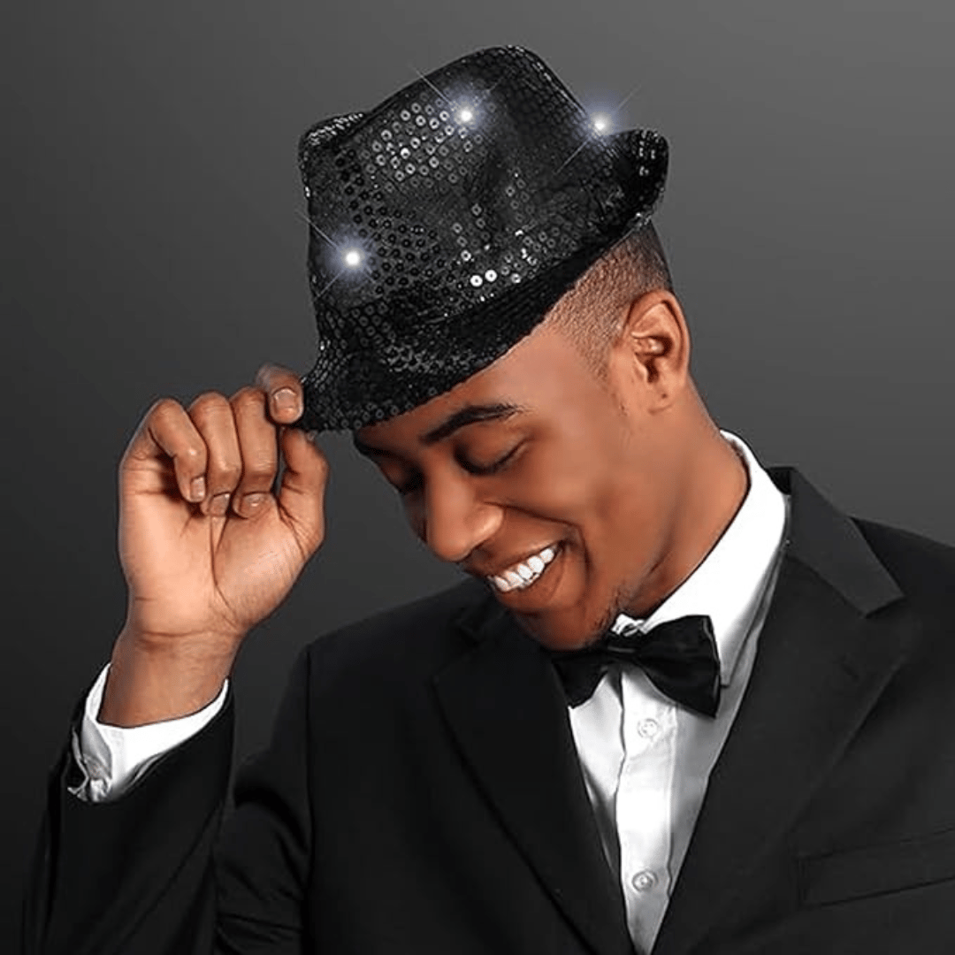 Black Sequin Hat