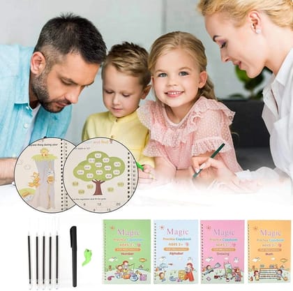 CHILDREN MAGIC WRITING BOOKS WITH PEN (SET OF 4 PEACE) CHILDREN MAGIC WRITING BOOKS WITH PEN (SET OF 4 PEACE)