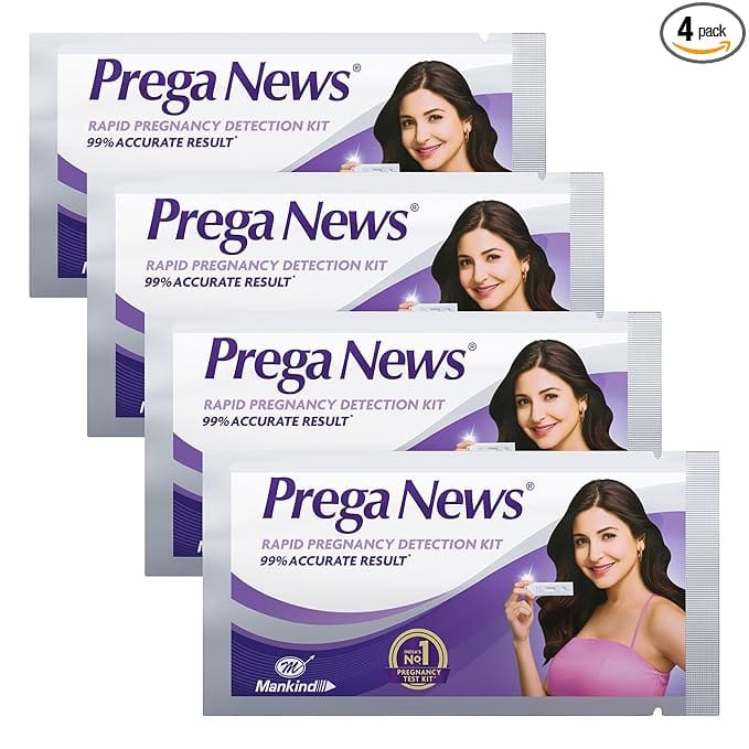 Mankind at home one step urine HCG Pregnancy Test Kit (4 Tests)