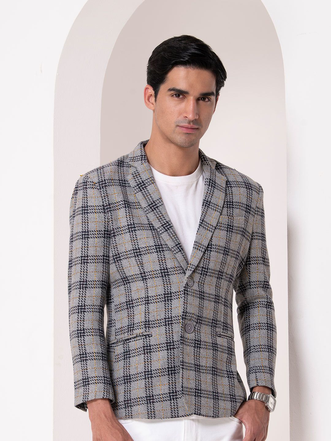 Elegance Plaid Blazer