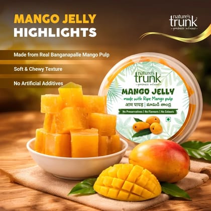 Nature's Trunk Tri Combo Pack - Mango Jelly, Alphonso Mango Jelly, & Ginger Cubes 750 g