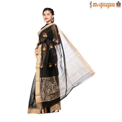 HANDLOOM CHANDERI SILK SAREE WITH BLOUSE (SKU - 1SC110310522, SAREE-1093)