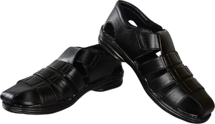 ELITE Men's Black Sandal - Casual Wear