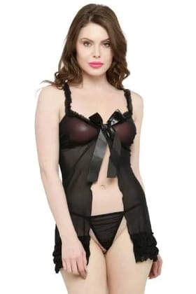 Sexy Babydoll Lingerie with Ruffle Trim