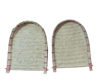 Big Size Bamboo Made Kula/Soop/Moram/ Pack Of 2 For Festival and Home Decoration Bamboo(2 Pieces)