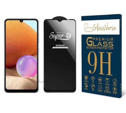 GlassVerse SuperD Oleophobic Tempered Glass For Samsung Galaxy A32 4G (PACK OF 1) with Free Installation Kit Full screen Coverage Free Replacement If Received Damaged - 6.4 inch GlassVerse SuperD Oleophobic Tempered Glass For Samsung Galaxy A32 4G (PACK 
