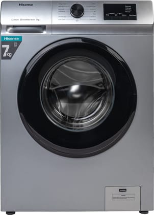 Hisense 7.0 Kg Fully-Automatic Front Loading Washing Machine (WFVB7012MS, Silver, Steam Wash, Built in Heater ), Silver Hisense 7.0 Kg Fully-Automatic Front Loading Washing Machine (WFVB7012MS, Silver, Steam Wash, Built in Heater ), Silver - silver / 7kg