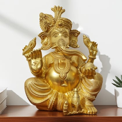 Brass Showpiece Pankhi Ganesh (BSMAS001)