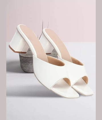 SSV HEAVEN UNDER FEET White Women's Slip On Heels